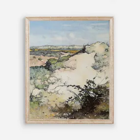 Vintage Watercolor Vertical Wall Print Art Poster
